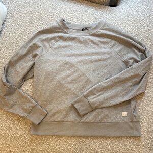 Long Sleeve Halo Crew Top in Grey Heather